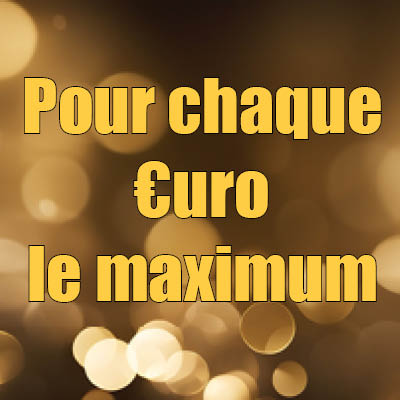 Pour chaque €uro le maximum !