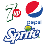 7 up, pepsi, sprite