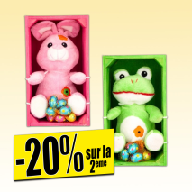 FIZZY Cageotin peluche avec chocolats au lait