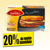 SAVOUREL 4 Potatoes burgers