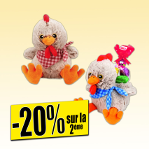 FIZZY Poule en peluche avec chocolats